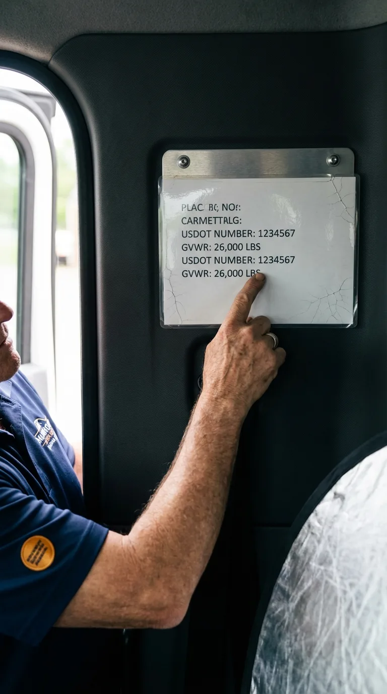 USDOT licensing placard verification in Little Rock
